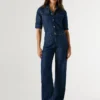 Tuta lunga in denim dalla vestibilità regolare Tuta lunga in denim dalla vestibilità regolare