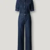 Tuta lunga in denim dalla vestibilità regolare Tuta lunga in denim dalla vestibilità regolare